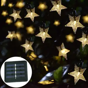 Hot selling programmable outdoor solar Christmas led bulb star light string