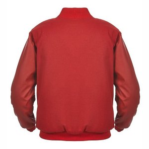 Veste de baseball en laine contrastée pour homme, à simple boutonnage, de conception personnalisée - Product Image 2