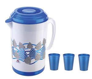 Carafe à eau en plastique pour micro-ondes 2600 ml, 300 ml, de qualité alimentaire, sans BPA, avec 3 gobelet, livraison gratuite - Product Image 5