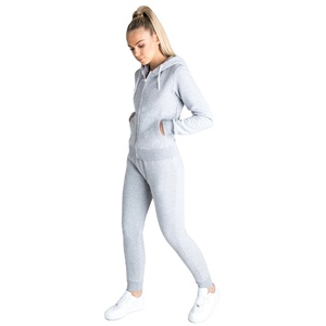 Survêtement grande taille unisexe personnalisé pour femmes Ensemble de jogging 2 pièces en coton avec sweats à capuche avec logo Survêtement d'hiver avec capuche pour femmes - Product Image 4