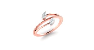 Bague solitaire au design délicat et délicat, lancanite de diamants sans couleurs, livraison à bas prix dans le monde, certifié DEF - Product Image 2