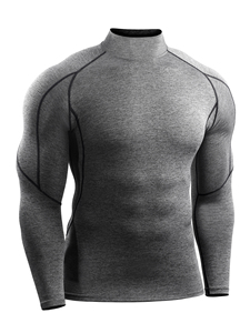 T-shirt de sport moulant pour homme, couleur unies, séchage rapide, Compression, Fitness, Top - Product Image 3