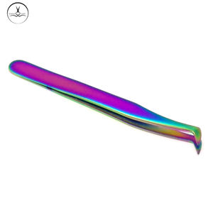 Pinzas para pestañas multicolor, de acero inoxidable, con etiqueta privada y embalaje personalizado, novedad - Product Image 5