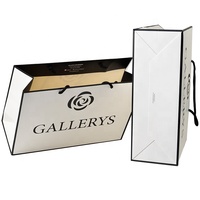 Sacs shopping en papier personnalisés avec logo OEM, emballage de luxe pour vêtements, chaussures, avec poignées