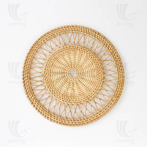 New Classic Style Natural Rattan <b>Placemat</b> Charger Handwoven in Vietnam - Product Image 3