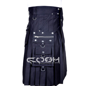 Cosh International - Kilt para Hombre al por Mayor - Kilt Utilitario Gótico de Algodón Negro con 8 Bolsillos, Kilt Utilitario para Hombre 2026 - Product Image 4