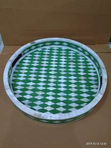 Design élégant Plateau de service en incrustation de nacres Plats de service Plateaux de service en chocolat Assiettes d'affichage Vaisselle Hôtel - Product Image 2