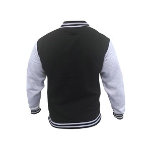 Veste Letterman Slim Fit pour homme avec manches contrastées Vêtements d'extérieur décontractés légers en mélange de coton avec coutures propres - Product Image 6