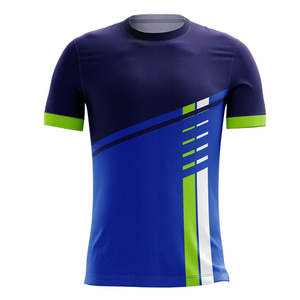 2022 camiseta personalizada de manga corta informal con cuello redondo de poliéster 100% para hombre, Camiseta de punto transpirable, superventas, estampado sublimado de Color sólido - Product Image 5