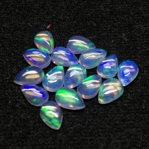 Opale éthiopienne naturelle poire 7X9mm "prix d'usine de gros pierre précieuse en vrac de haute qualité" | Opale éthiopienne Welo naturelle - Product Image 2