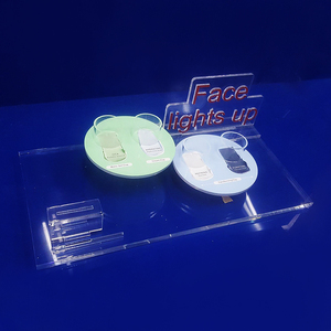 Gabinete de exhibición cosmético de plástico colorido para portalápices con pantalla de esquina de cara, labios, ojos y uñas - Product Image 3
