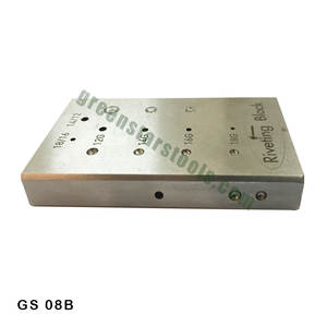 Bloc de rivetage pour la découpe de fils et la fabrication de bijoux, bloc de mesure de précision pour fils, outil de fabrication de bijoux | Numéro d'article : GS-08B - Product Image 1