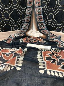 Vêtement Saree orange - Product Image 4