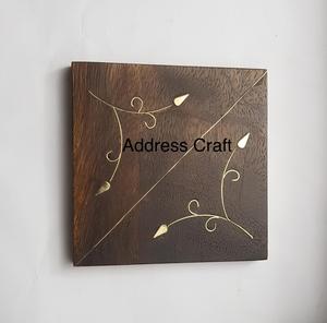 Posavasos de Color marrón de forma redonda de madera hechos a mano indios Nueva producción Hogar y utensilios de cocina usados Nuevo estilo personalizado al mejor precio - Product Image 4