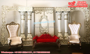 Escenario de temática romana de boda canadiense, escenario de fibra de lujo para interiores, escenario blanco - Product Image 6