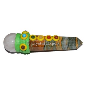 Varitas tibetanas de Obelisco, jaspe de lujo, venta al por mayor - Product Image 1