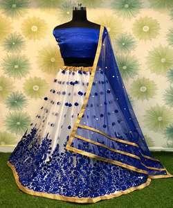 Lourd nouveau concepteur dernière tendance Net tissu broderie travail Lehenga Choli avec Dupatta belle couleur rose meilleur prix ethnique - Product Image 4