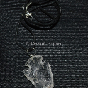 หินธรรมชาติบำบัดโรค สร้อยคอหัวลูกศรคริสตัลควอตซ์ออนไลน์: สร้อยคอหัวลูกศรคริสตัลควอตซ์สำหรับขาย ของที่ระลึกนำโชค - Product Image 1