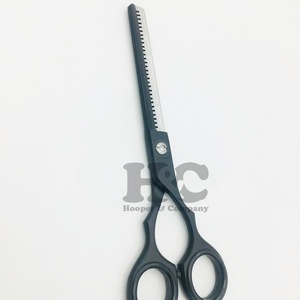 Ciseaux de coupe de cheveux professionnels en acier inoxydable noir de 6 pouces lame droite à pointe pointue pour salon de coiffure de beauté durable - Product Image 4