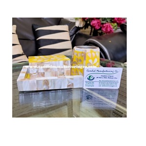 Usine En Gros Eid Cadeau Ensemble Mère Perle Incrustation Mubkhar Plateau Bakhoor Brûleur Madkhan-Lavande Religieux Bois De Santal Océan - Product Image 1