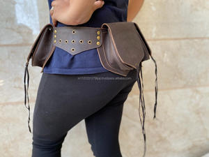 De cuero de bolsillo de cinturón de cadera bolsa de paquete de la cintura de cuero Unisex de la cintura de bolsillo cinturones - Product Image 4