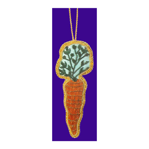 Ornements de carottes en broderie à la main Zari - Product Image 1