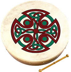 Instrumento de música folclórica irlandesa de estilo Tuba tradicional de percusión Bodhran Drum - Product Image 2