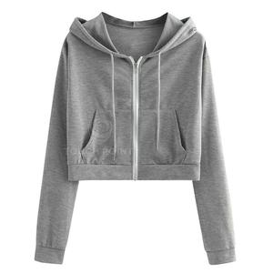 Ropa de Yoga personalizada de alta gama para mujer, venta al por mayor, corte en V en blanco, dobladillo crudo de gran tamaño, ropa de gimnasio con cremallera - Product Image 1