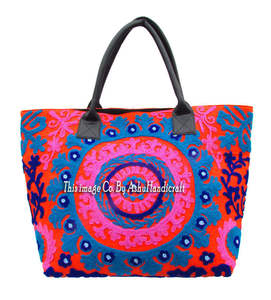 <b>Indian</b> Handmade Tote <b>Bag</b> Embroidery <b>Bags</b> - Product Image 6