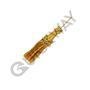 Borlas de Alambre de Oro Personalizadas de Alta Calidad |   Borlas de Hilo Metálico Francés al por Mayor para Vestimentas de Iglesia - Product Image 1
