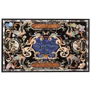 ที่สวยงามมากหินอ่อนฝังทำงานโต๊ะรับประทานอาหารด้านบน - Product Image 1