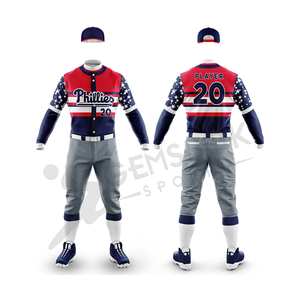 ชุดยูนิฟอร์มเบสบอลผู้ชายแบบสั่งทำพิเศษ พิมพ์ลายแบบ Sublimation ป้องกันแบคทีเรีย ป้องกันรังสียูวี แห้งเร็ว ระบายอากาศดี ดีไซน์ใหม่ ขายส่ง - Product Image 1