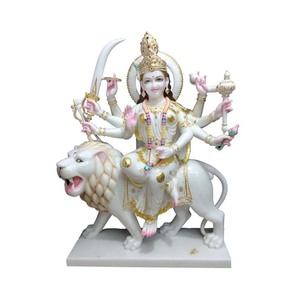 Statue de Maa Durga en marbre, objets exclusifs - Product Image 1