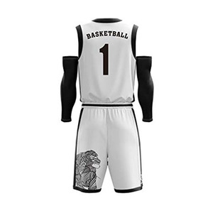 Uniforme de basketball unisexe blanc par sublimation 2026 avec propriétés respirantes, antibactériennes et à séchage rapide, et option grandes tailles - Product Image 3