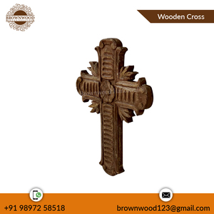 Fournisseur en gros de croix en bois de couleur naturelle de meilleure qualité pour la décoration d'église et de maison au prix de gros d'usine - Product Image 4