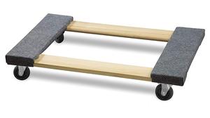 Chariot de transport à roues, haute capacité, léger, en polypropylène, déplacement fluide dans toutes les directions, capacité de 660 lb, chariot de transport pour le bois - Product Image 5