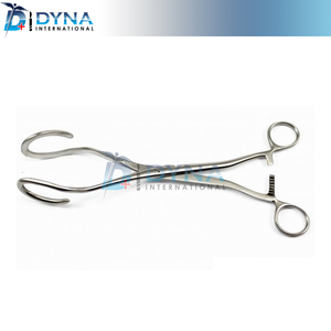 Pinzas uterinas elevadoras Dartigues de 27 cm para ginecología, aborto y parto - Product Image 3