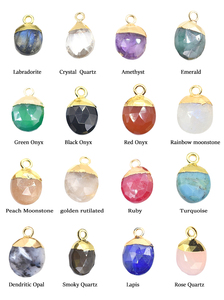 มูนสโตนสีพีช ขนาด 12 ถึง 14 มม. พร้อมห่วงรูปไข่ ชุบทอง สำหรับทำเครื่องประดับ - Product Image 5