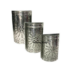 Ensemble de trois jardinières murales en métal de haute qualité jardinière suspendue design forme personnalisée jardinière en métal fantaisie en gros - Product Image 1