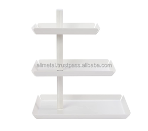 ชั้นวางคัพเค้ก3ชั้น,ถาดโลหะสำหรับวางเค้กที่วางอาหารของหวานผลไม้จานโชว์ขนมสำหรับงานเลี้ยงน้ำชา - Product Image 1