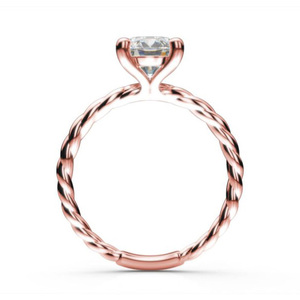 0.50Ct Real Round Solitaire Diamond <b>Ring</b> | Rose <b>Gold</b> Prong <b>Set</b> Engagement Anniversary Gift For Women Elegant Fine Jewelry Gift - Product Image 3