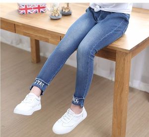 MOMO, Nuevo Diseño, Jeans de Mezclilla de Alta Calidad para Niñas, Pantalones Casuales Tipo Lápiz Color Azul Marino, Cintura Alta Elástica, Nueva Llegada 2021, de Bangladesh - Product Image 1