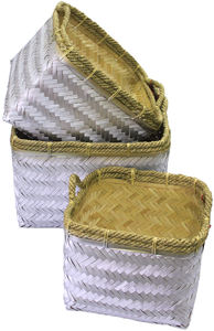 Vietnam Hot Sale Handmade <b>Wooden</b> <b>Basket</b> Bamboo Beige Elegant Fruit <b>Basket</b> Bamboo with Handles - Product Image 3