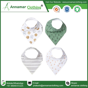 Bavoirs bandana pour bébé en coton biologique |   Bavoirs doux et respirants |   Bavoirs d'alimentation lavables et réutilisables |   Collier réglable pour bébé - Product Image 4