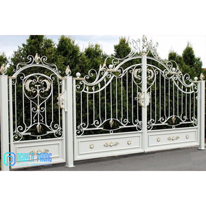 Cửa Ra Vào Chính Bằng Sắt Rèn Theo Yêu Cầu Của Nhà Máy Bán Sỉ Thiết Kế Hiện Đại Cho Nhà Vườn - Product Image 2