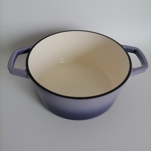 Casserole en fonte <span class=keywords><strong>émaillé</strong></span>e antiadhésive, résistante au <span class=keywords><strong>four</strong></span>, ronde, avec couvercle, double poignée, pour pain - Product Image 6