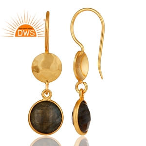 Boucles d'oreilles en argent sterling 925 avec pierres précieuses en labradorite naturelle pour femmes fabricant de bijoux - Product Image 3