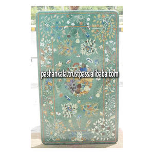 Magnifique plateau de table à manger en marbre Pietra Dura pour la décoration de la maison - Product Image 1