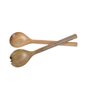 Utensilios para Ensalada de Madera de Mango Natural, Ecológicos, Aptos para Lavavajillas, Herramientas Manuales para Ensalada - Product Image 1