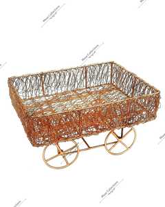 ตะกร้าใส่ของพร้อมถาดใส่ผลไม้แบบกว้างดีไซน์ตามสั่งจากผู้ผลิตอินเดีย - Product Image 3